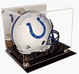 BCW Deluxe Acrylic Helmet Display - With Mirror - Football Helmet, Goalie Mask, Racing Helmet - Sports Memoriablia Display Case - Sportscards Collecting Supplies