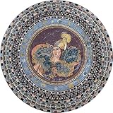 Marble Mosaic Stone Medallion Stone Art Tile Floor, 40