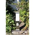 Edelstahllampe Au�enleuchte Standlampe Hoflampe Weglampe Sockelleuchte Bodenlampe aus Edelstahl mit eingebauter Steckdose in 45cm H�he