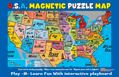 U.S.A. Magnetic Puzzle Map