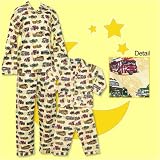 Papa Bear Fire Trucks Beige Flannel Lounge Sets