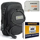 SET mit Tasche Bundlestar Blackstar universal Schwarz + PATONA Akku f�r Canon NB-6L + Speicherkarte Samsung Essential SDHC 8GB Class 6 -- F�r Canon PowerShot SX240 SX260 SX270 SX280 S95 und Ixus 310 HSvon "Bundlestar"