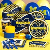 Creative Converting Michigan Wolverines College Deluxe Party Kit (16 guests) 207346