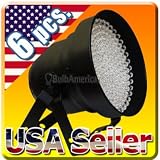 6x PAR64 High Power Bright RGB 183 LED PAR 64 BLACK CAN