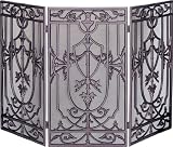 Outdoor Living : UniFlame 3 Fold Bronze Cast Aluminum Screen W/ Removable Mesh
