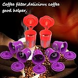 私の家族 2 個入りオレンジ コーヒー フィルター + 5 パック バイオレット コーヒー フィルター K カップ K デカンタ再利用可能な