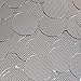 Sequin Round 30mm Red Silver Pinstripe Metallic