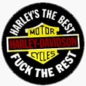 Harley-Davidson - Harley's The Best, Fuck The Rest (Logo) - 1.25" Button / Pin