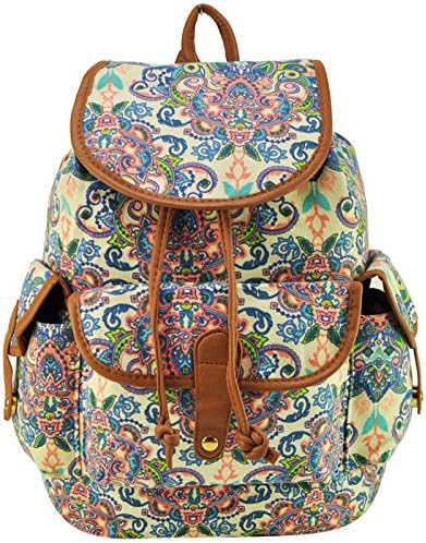 Puledon Classic Vintage Retro High-capacity Portable Cute Bags Canvas Schoolbag Travel Backpack Bookbag Backpack School Bag
