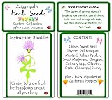 Assortment of 12 Culinary Herb Seeds - Grow Cooking Herbs- Parsley, Thyme, Cilantro, Basil, Dill, Oregano, Sage, More