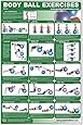 Body Ball Core Exercise Laminated Poster Chart - Total Core Workout - Personal Trainer Fitness Program for Women & Men Swiss Ball, Balance & ... Exercise Ball Improves Your Fitness - 24x36