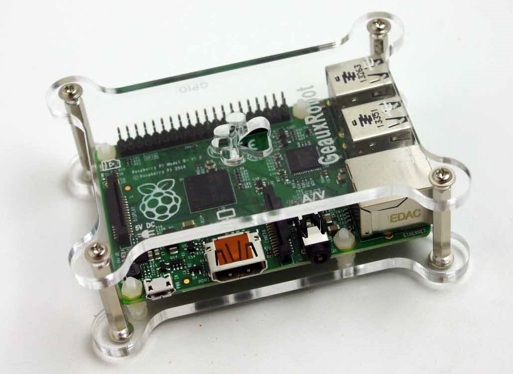 Amazon.com: GeauxRobot Clear Raspberry Pi 2 B Case Enclosure Box ...