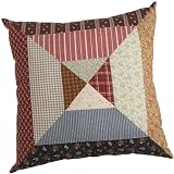 Blanket America Patchwork Heritage 18-by-18-Inch Flag Decorative Pillow