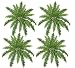 Four 24" Boston Fern Artificial Hanging Greenery Bushes