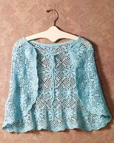 Click here to buy Hand-crocheted capelet.