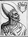 Etching of Saint and Pope Silverius, the 59th Pope, Who Reigned from 536-540 Photographic Poster Print, 12x16