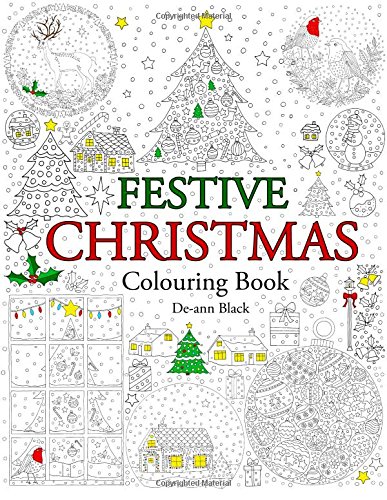 festive christmas colouring book