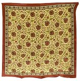 Hand Painted Women's Silk Scarf Indian Dress 36 