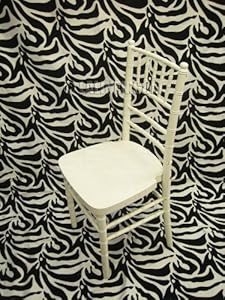 Extra Long Zebra Flocking Taffeta/Damask 10 ft High X 5 ft Wide. Photography Backdrop. Made in USA Exclusiverly By LA Linen