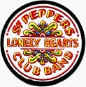 The Beatles - Round Sgt. Pepper's Lonely Hearts Club Band Drum Logo - Embroidered Iron On or Sew On Patch