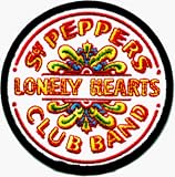 The Beatles - Round Sgt. Peppers Lonely Hearts Club Band Drum Logo - Embroidered Iron On or Sew On Patch