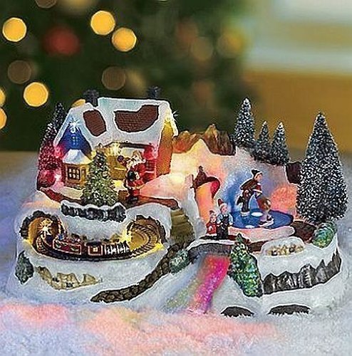 Avon Winter Wonderland Fiber Optic Animated Musical Centerpiece