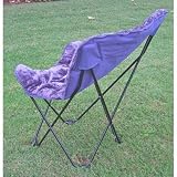Caravan Folding Faux Fur Butterfly Chair with Matching Carry Bag Fabric Color: Deep Purple