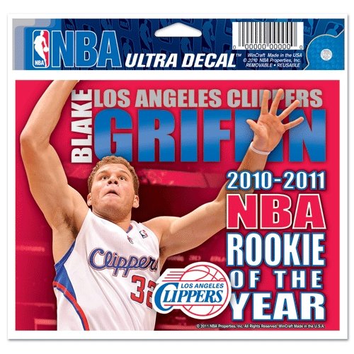 Los Angeles Clippers Official 4.5"x6" NBA Car Window Cling Decal