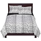 Regal Collection 300-Thread-Count Cotton Zebra Print Full/Queen Sheet Set,  ....