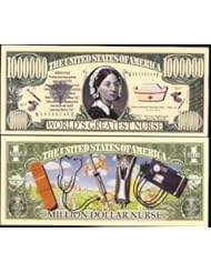 Worlds Greatest Nurse Novelty $Million Dollar Bill Collectible with Currency Protector