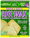 Edward & Sons Rice Snax Onion Garlic, 2.8-Ounce Boxes (Pack of 12)