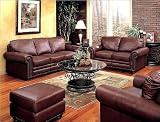 3pc Brown Hudson Bay 100% Italian Leather Chair Loveseat Sofa/Couch Set