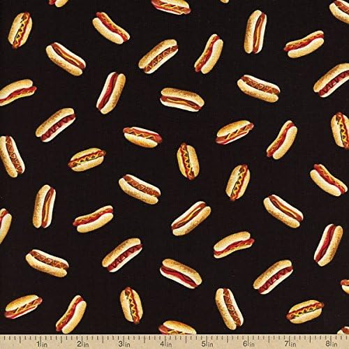 Got the Munchies Hot Dogs Cotton Quilt Fabric