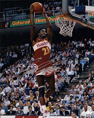 Autographed/Hand Signed Dominique Wilkins 8x10 Photo - Atlanta Hawks 8x10 Photo