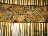 Spectacular Masala Zardozi India Sari Tapestry Wall Hanging Table Runner