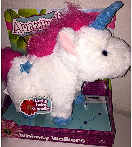 AMAZIMALS Whimsy Walkers Plush Electronic Stuffed Unicorn