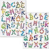 Alphabet Clowns Artistic Watercolor Art Kit with 2 magic canvases