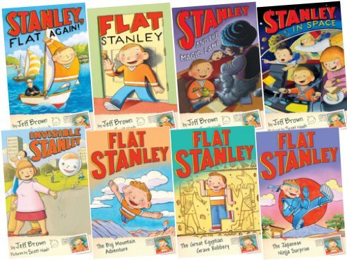 Flat Stanley Collection, 8 books, RRP £32.92 (Flat Stanley; Stanley, Flat Again; Invisible Stanley; Stanley in Space; Stanley and the Magic Lamp; The Japanese Ninja Surprise; The Big Mountain Adventure; The Great Egyptian Grave Robbery) (Flat Stanley)