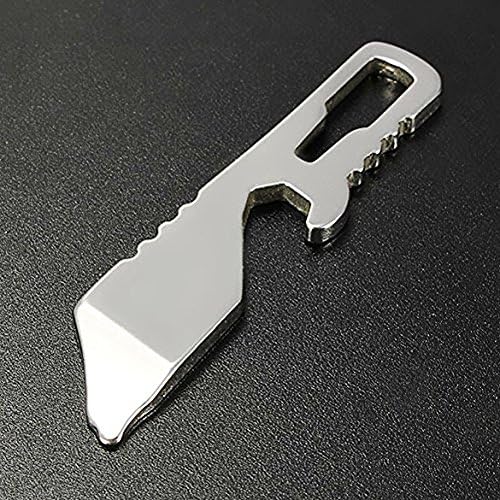Almer 3 Pack Mini Multifunctional Pocket EDC Tool Pry Bar Screwdriver Bottle Opener Stainless Steel Key Ring (1026)