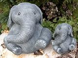 Eigenschaften Tiefes Kunsthandwerk GbR  / Steinfigur Tierfigur Elefant Set schiefergrau