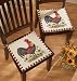 Rooster Decor Chair Pad Cushions by Collections Etc