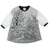 【H28年春物】 SCOLAR(スカラ) ミニ裏毛+布帛+綿レース袖オーバーレースワンピース 120cm/杢グレー NO.CH-16SP-SC11