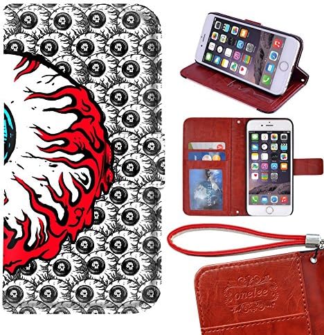 [Never Fade] The Personalized Customized PU Leather Watch Eyeball Mishka iPhone 6 Plus Wallet Cover