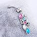Sannysis Mixed Color Rhinestone Jewelry Navel Body Piercing Belly Button Rings