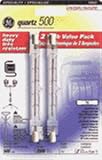GE 2PK 500W QTZ Lamp
