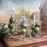 Elegant Transitional Glass Apothecary Jars Canisters