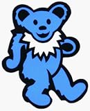 Dancing Bear - Light Blue Bear with White Necklace - Sticker / Decal