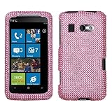 Rhinestones Protector Case for HTC Surround T8788, Pink Full Diamond