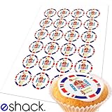 24 x Queen Elizabeth Diamond Jubilee Logo Edible Cake Toppers (Street Party Cupcake Topper by eshack)