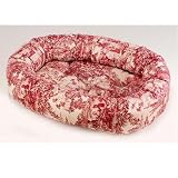 Bowsers Red Toile Donut Dog Bed Red Toile X Small 21in x 16in Bowsers Red Toile Donut Dog Bed Red Toile X Small 21in x 16in